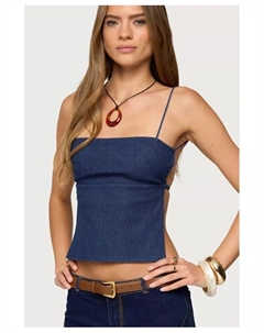 Женский джинсовый топ Conley с открытой спиной, синий Edikted