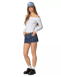 Женская кофта Claudie Fold Over Top, серый Edikted