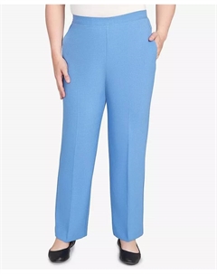 Женские текстурированные эластичные укороченные брюки, синий Alfred dunner
