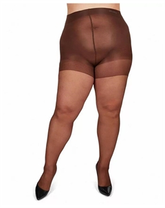 Колготки большого размера Curvy Sheer с шелковистым верхом MM-2240, коричневый Memoi