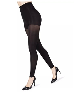 Женские полностью непрозрачные колготки плотностью 80 ден с утягивающим верхом без стопы MO-343, черный Memoi