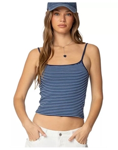 Женская полосатая майка Miller, синий Edikted