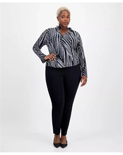 Леггинсы больших размеров с высокой талией, черный I.n.c. international concepts