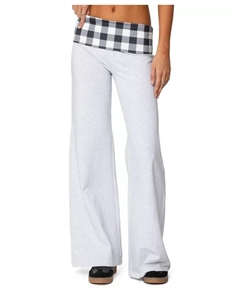 Женские брюки Beth Gingham с защипами, серый Edikted