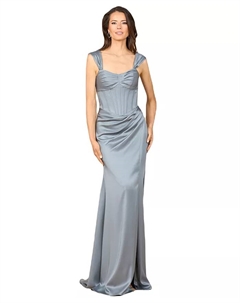 Женское платье-корсет без рукавов, синий Lara