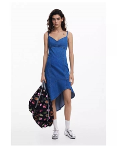 Женское джинсовое платье миди, синий Desigual