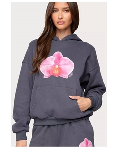 Женская толстовка с капюшоном Orchid Babe, серый Edikted
