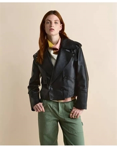 Женская кожаная куртка, черная, черный Furniq uk