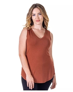 Миниатюрная туника с V-образным вырезом и круглым подолом, красный 24seven comfort apparel