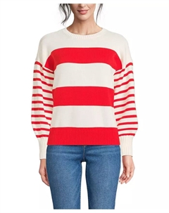 Женский свитер Drifter Jersey с круглым вырезом, красный Lands' end