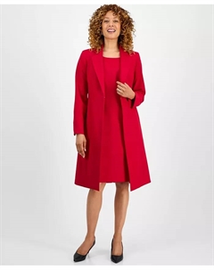 Женский пиджак и платье без рукавов, красный Le suit