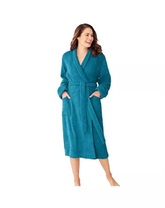 Женский короткий махровый халат, зеленый Dreams & co.