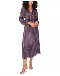 Женское платье с принтом и асимметричным подолом, синий Vince camuto