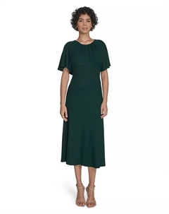 Женское платье миди с рукавами-крылышками, зеленый Calvin klein