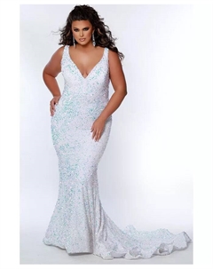 Женское бархатное вечернее платье силуэта «русалка» с V-образным вырезом, белый Johnathan kayne for sydney's closet