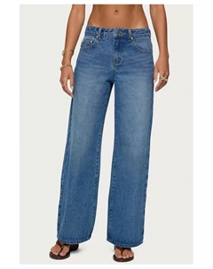 Женские джинсы Ery Wide Leg со средней посадкой, синий Edikted