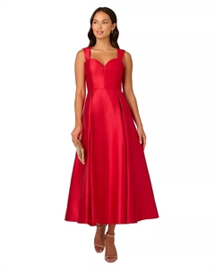 Женское платье-футляр из микадо с расклешенным лифом, красный Adrianna papell