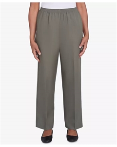 Женские классические брюки Poly Accord средней длины, зеленый Alfred dunner