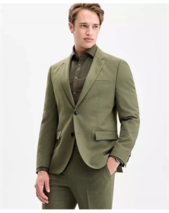 Мужской однотонный пиджак современного кроя, зеленый Hugo boss