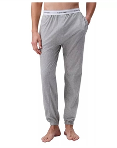 Мужские современные хлопковые пижамные штаны с логотипом, серый Calvin klein