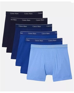 Мужские классические хлопковые боксеры-бриджи 5+1 бонусный набор, коричневый Calvin klein