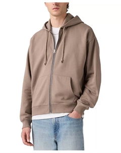 Мужская укороченная толстовка с капюшоном свободного кроя на молнии, коричневый Levi's®