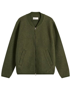 Универсальные Works, оливковый, утепленная курка-бомбер на молнии из шерстяного флиса Universal works