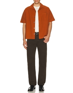 Jacquard Relaxed Рубашка, Dark Orange Frame