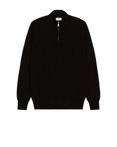 Кашемировая кофта на молнии до середины груди, Black Ghiaia cashmere