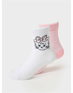 Носки детские трикотажные для девочек, 2 пары в комплекте Playtoday newborn