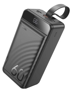 Аккумулятор внешний Hoco J123C 6942007612098 60000мАч, QC/PD, 3A, с дисплеем, черный