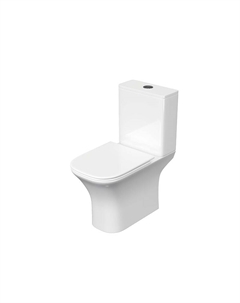 Унитаз компакт Optima Square AQ4411-00 цвет Белый с бачком и сиденьем Микролифт Aquatek