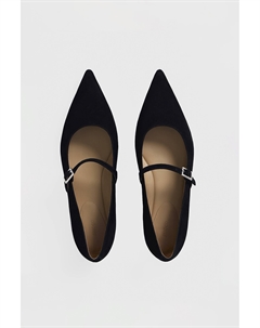 Балетки с острым мысом черного цвета 2mood