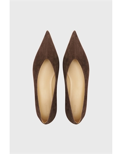 Балетки с острым мысом шоколадного цвета 2mood