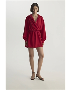 Платье-рубашка длины мини красного цвета 2mood