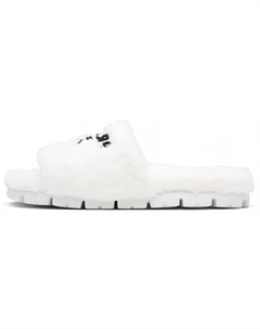 Махровые тапочки белые черные женские Prada