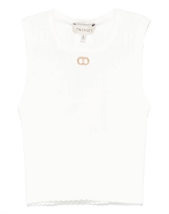 Топ в рубчик, белый Twin-set kids