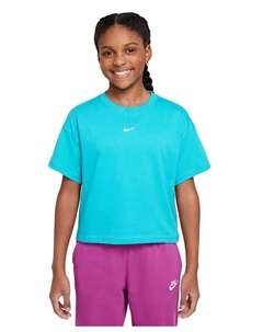 Футболка с логотипом Swoosh для больших девочек, зеленый Nike