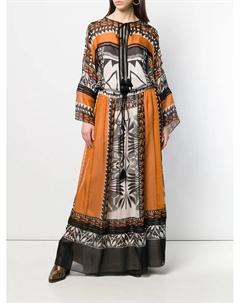 Платье макси в стиле бохо, черный Alberta ferretti