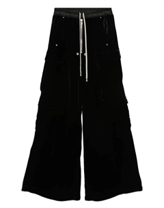 Бархатные брюки карго, черный Rick owens