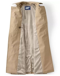 Водонепроницаемый современный плащ-тренч Squall Plus Size, коричневый/бежевый Lands' end