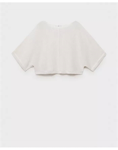 Женский свободный свитер тонкой вязки, белый Mango