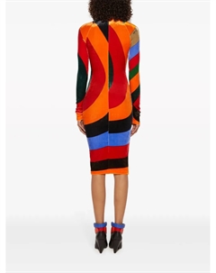 Платье миди с принтом Iride, оранжевый Pucci