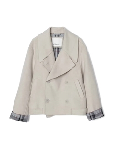 Двубортный пиджак с клетчатыми манжетами, нейтральный 3.1 phillip lim