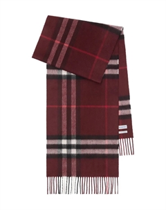 Кашемировый шарф в клетку, красный Burberry