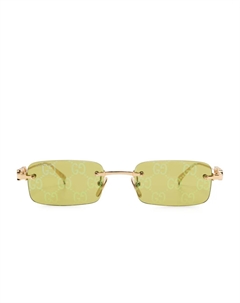 Солнцезащитные очки в безободковой оправе, золотой Gucci eyewear