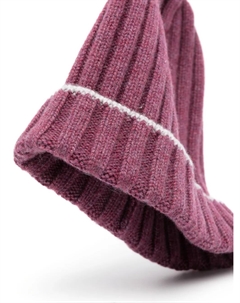 Кашемировая шапка бини в рубчик, фиолетовый Brunello cucinelli