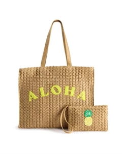 Соломенная сумка-тоут и наручный ремешок Maya, цвет yellow aloha tote Sonoma goods for life
