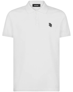 Рубашка поло с вышитым логотипом, белый Dsquared2