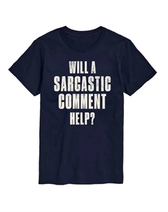 Мужская футболка с графическим рисунком для саркастического комментария, синий Licensed character